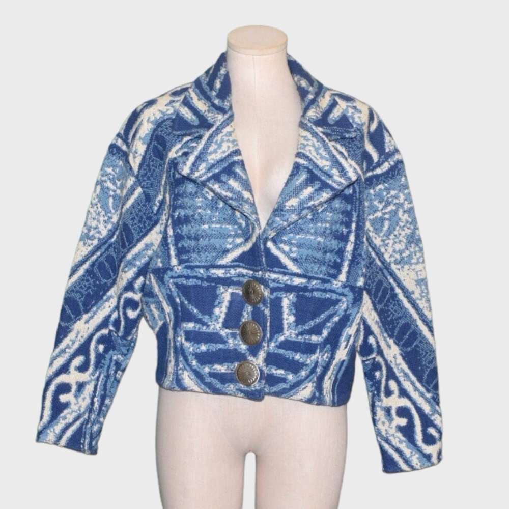 Silverado Vintage 100% Cotton Southwest Tapestry Cropped Jacket